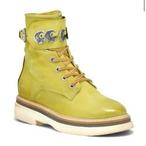 A.S. 98 Ingle Yellow Lace Up Boots- Rarely Worn